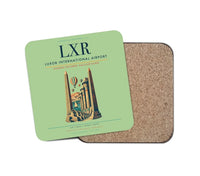 Thumbnail for Luxor International Airport (LXR) design on light green 1 piece coaster