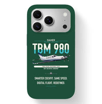 Thumbnail for Daher TBM 980 design on dark green magsafe iphone case, for iPhone 17 Pro
