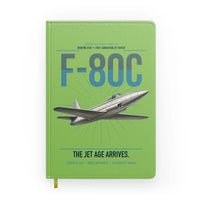 Thumbnail for F-80C Shooting Star design on light green notebook