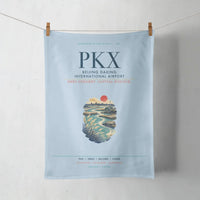 Thumbnail for Beijing Daxing International Airport (PKX) design on light blue towel