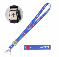 Thumbnail for Aviation seat belt lanyard - blue
