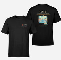 Thumbnail for Chambéry-Savoie Airport (CMF) design printed on black double-side t-shirt
