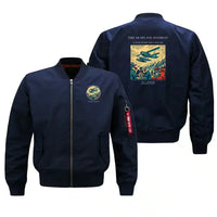 Thumbnail for VINTAGE G4296 - The Seaplane Everest - Bomber Jacket design on blue