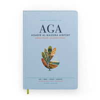 Thumbnail for Agadir Al Massira Airport (AGA) design on light blue notebook