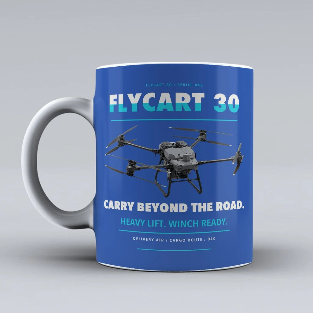 FlyCart 30 Mug design on blue dji