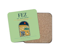 Thumbnail for Fes (FEZ) design on light green 1 piece coaster