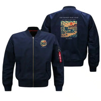 Thumbnail for VINTAGE G4151 - The Desert Mail Stop - Bomber Jacket design on blue