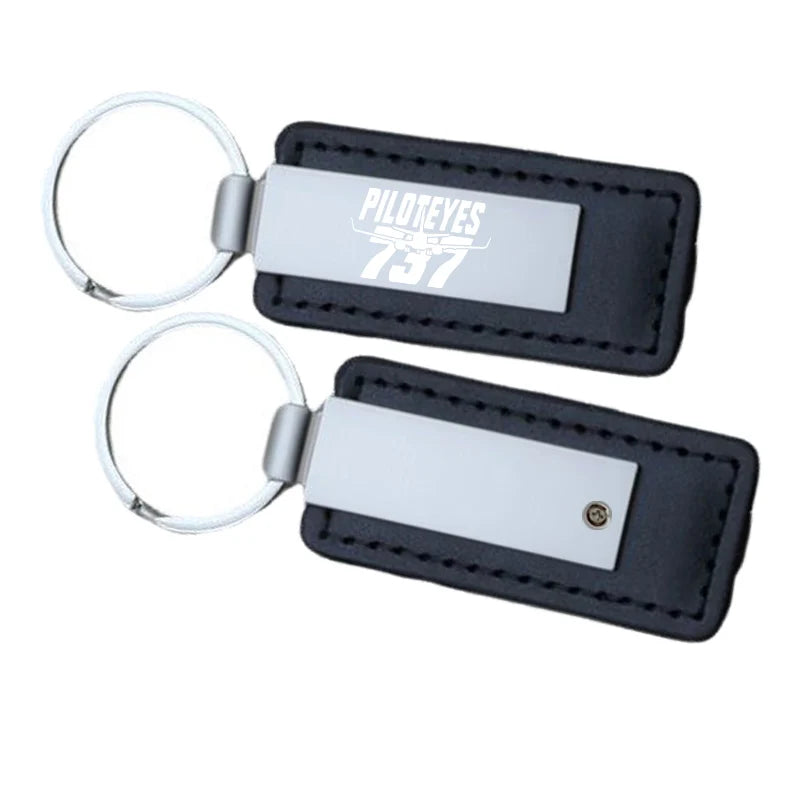 Customisable Amazing Piloteyes737 Faux Leather Key Chain - view 4