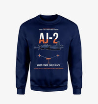 Thumbnail for AJ-2 Savage Tanker design on navy blue sweatshirt