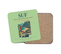 Thumbnail for Lamezia Terme International Airport (SUF) design on light green 1 piece coaster