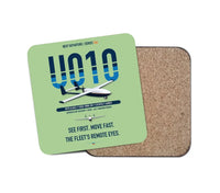 Thumbnail for Airbus U010 Aliaca Fixed-wing design on light green 1 piece coaster