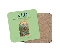 Thumbnail for Kalibo International Airport (KLO) design on light green 1 piece coaster