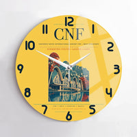 Thumbnail for Tancredo Neves International Airport (CNF) design on yellow no frame wall clock