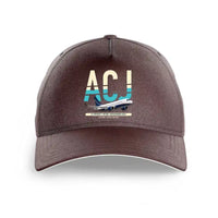 Thumbnail for Airbus ACJ TwoTwenty design on brown printed hat