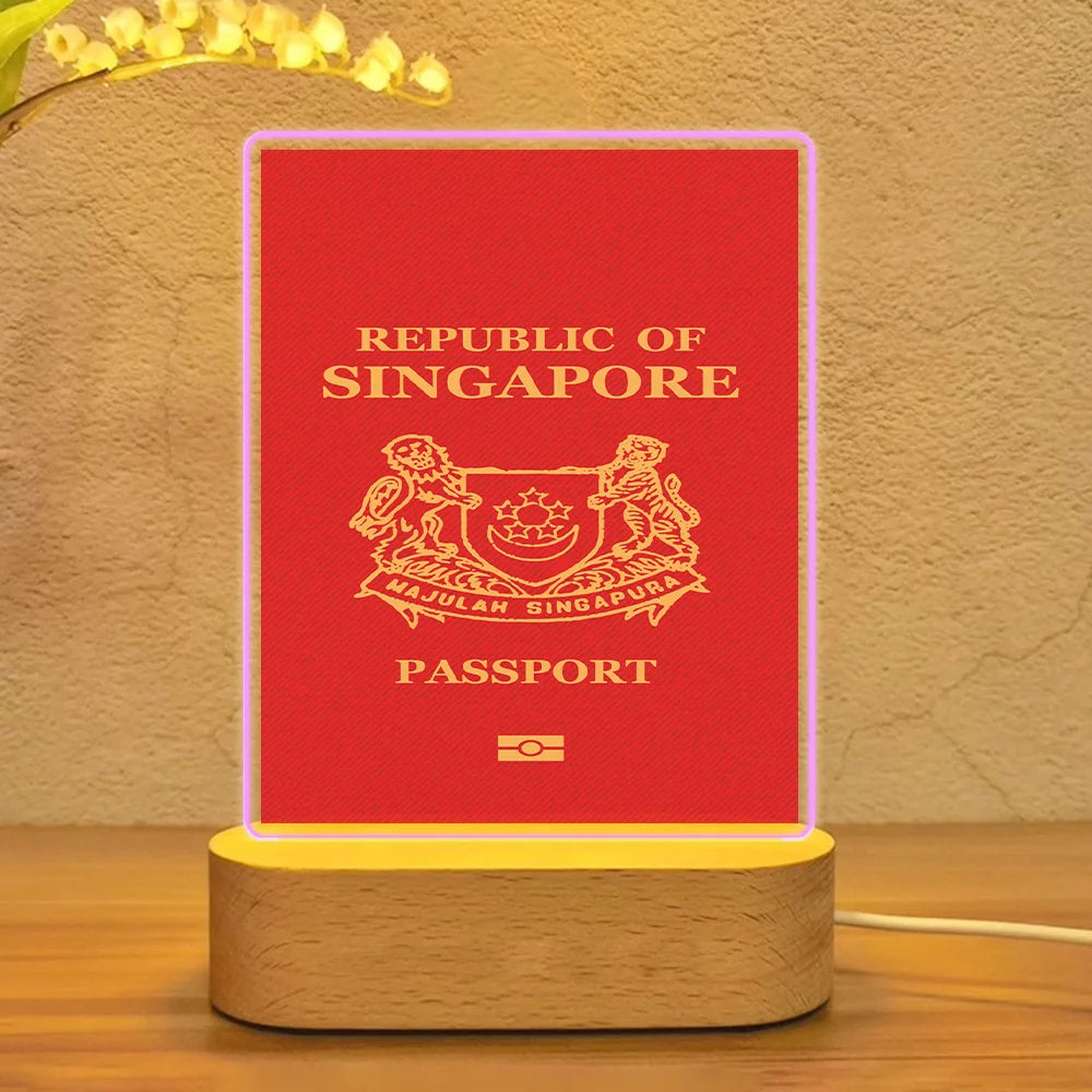 Singapore Passport Lamp - view 4