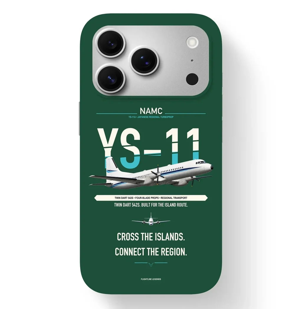NAMC YS-11A Case design on dark green iphone case
