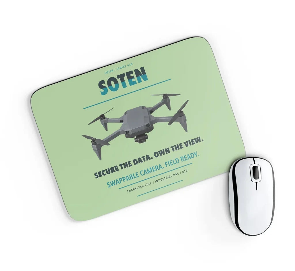 ACSL SOTEN design on light green rectangle mouse pad