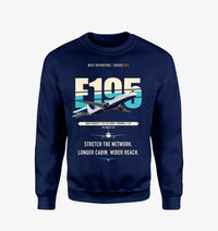 Thumbnail for Embraer E195 design on navy blue sweatshirt