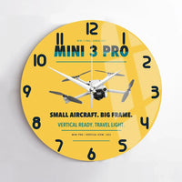 Thumbnail for DJI Mini 3 Pro design on yellow no frame wall clock