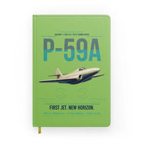 Thumbnail for P-59A Airacomet design on light green notebook