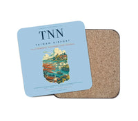 Thumbnail for Tainan Airport (TNN) design on light blue 1 piece coaster