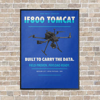 Thumbnail for Inspired Flight IF800 Tomcat vertical canvas print - framed - blue background