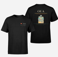 Thumbnail for Thomas Sankara International Airport (OUA) design printed on black double-side t-shirt