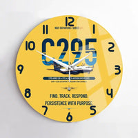 Thumbnail for Airbus C295 Armed ISR design on yellow no frame wall clock