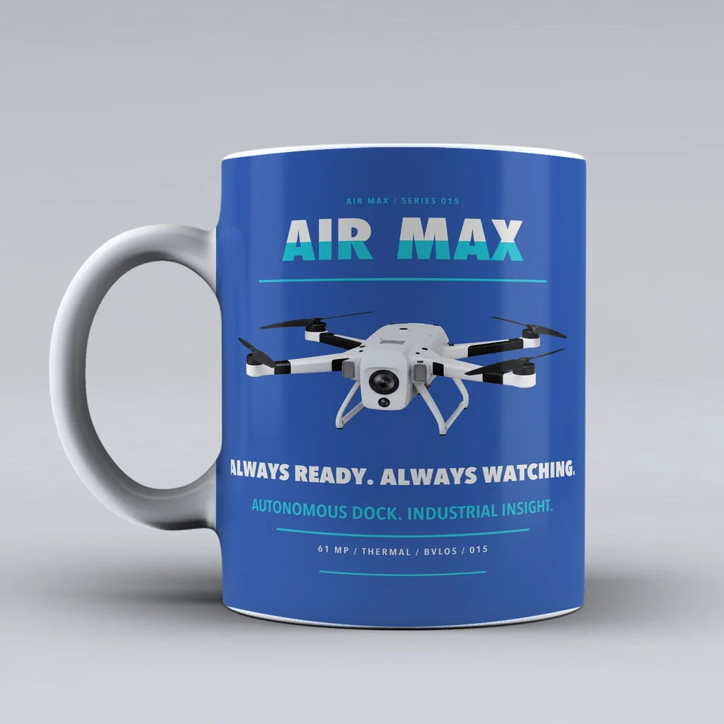 Air Max Mug design on blue percepto