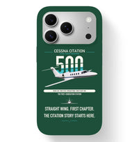 Thumbnail for Cessna Citation 500 - Citation I design on dark green magsafe iphone case, for iPhone 17 Pro