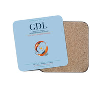 Thumbnail for Guadalajara International Airport (GDL) design on light blue 1 piece coaster