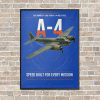 Thumbnail for Junkers Ju 88A-4 vertical canvas print - framed - blue background