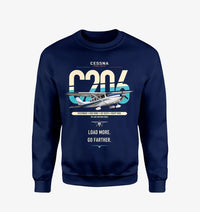 Thumbnail for Cessna 206 Stationair design on navy blue sweatshirt