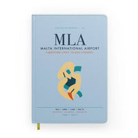 Thumbnail for Malta International Airport (MLA) design on light blue notebook