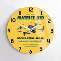 Thumbnail for DJI Matrice 3TD design on yellow no frame wall clock