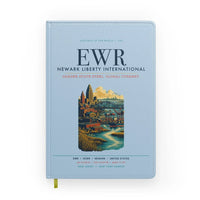 Thumbnail for Newark Liberty International Airport (EWR) design on light blue notebook