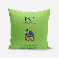 Thumbnail for Palm Springs International Airport (PSP) design on light green pillow