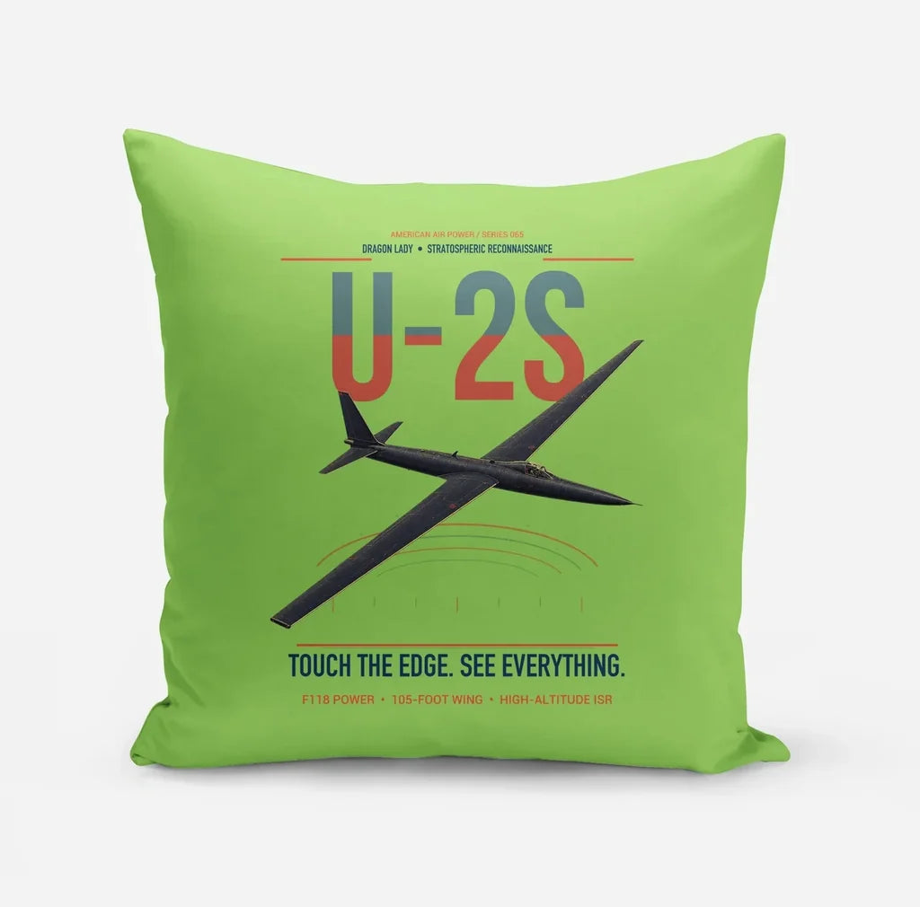 U-2S Dragon Lady design on light green pillow
