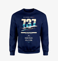 Thumbnail for Boeing 737-200 design on navy blue sweatshirt