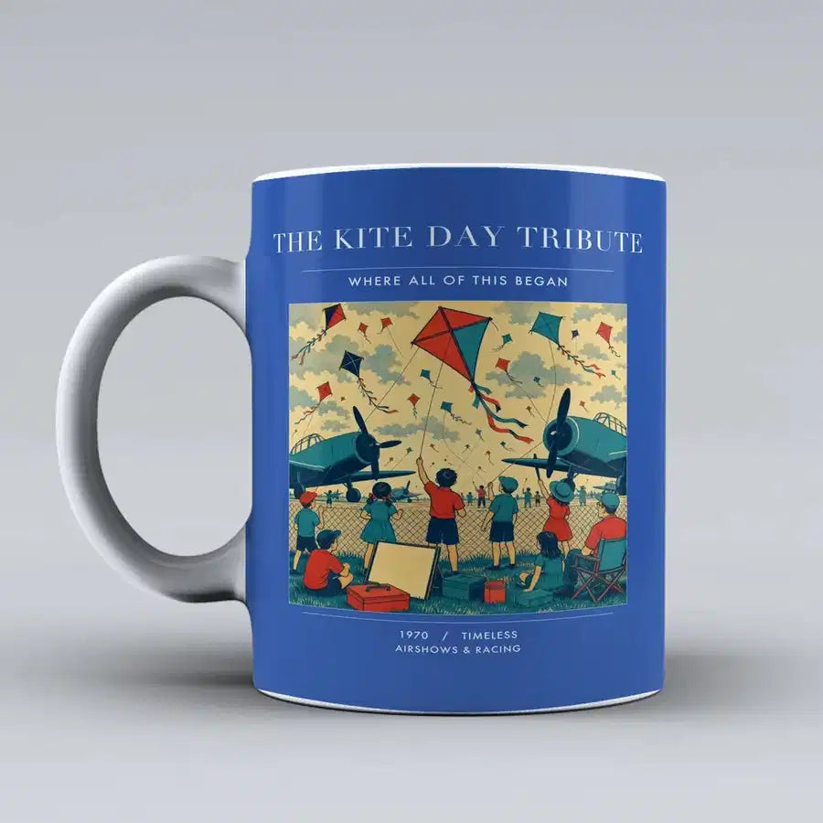 VINTAGE G4434 - The Kite Day Tribute - Ceramic Mug design on blue