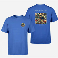 Thumbnail for VINTAGE G4125 - The Cargo Jet Age - Double-Side T-Shirt design on blue double side t shirt