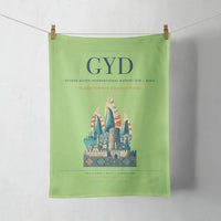 Thumbnail for Heydar Aliyev International Airport (GYD) design on light green towel