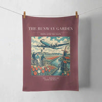 Thumbnail for VINTAGE G4089 - The Runway Garden - Designed Towels design on darkred