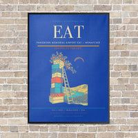 Thumbnail for Pangborn Memorial Airport EAT — Wenatchee vertical canvas print - framed - blue background