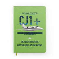 Thumbnail for Cessna Citation CJ1+ design on light green notebook