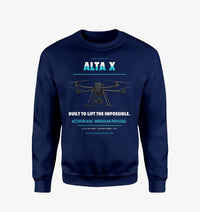 Thumbnail for Freefly Alta X design on navy blue sweatshirt