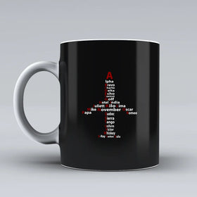 Airplane Shape Aviation Alphabet Ceramic White Mugs