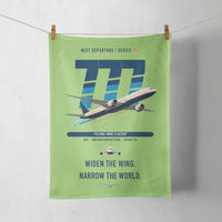 Thumbnail for Boeing 777-9 design on light green towel