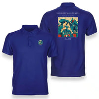 Thumbnail for VINTAGE G4227 - The Honeymoon Tickets - Double-Side Polo T-Shirt design on blue
