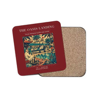Thumbnail for The Oasis Landing - Designed Coasters design on dark red 1-piece